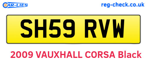SH59RVW are the vehicle registration plates.