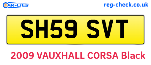 SH59SVT are the vehicle registration plates.