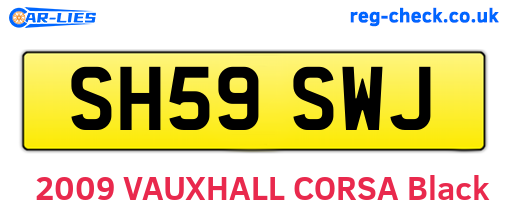 SH59SWJ are the vehicle registration plates.