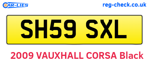 SH59SXL are the vehicle registration plates.