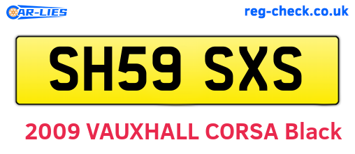 SH59SXS are the vehicle registration plates.
