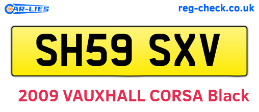 SH59SXV are the vehicle registration plates.
