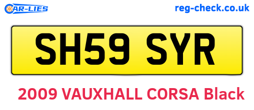 SH59SYR are the vehicle registration plates.