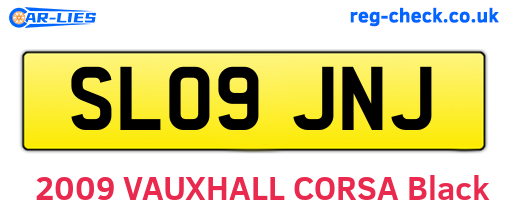 SL09JNJ are the vehicle registration plates.