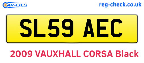 SL59AEC are the vehicle registration plates.