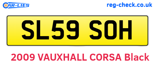 SL59SOH are the vehicle registration plates.