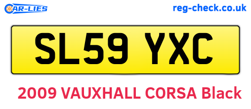SL59YXC are the vehicle registration plates.