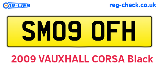 SM09OFH are the vehicle registration plates.