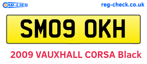 SM09OKH are the vehicle registration plates.