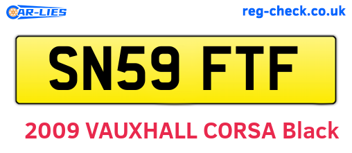 SN59FTF are the vehicle registration plates.