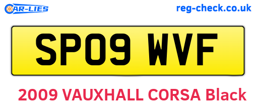 SP09WVF are the vehicle registration plates.