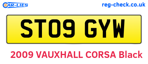 ST09GYW are the vehicle registration plates.