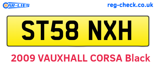 ST58NXH are the vehicle registration plates.
