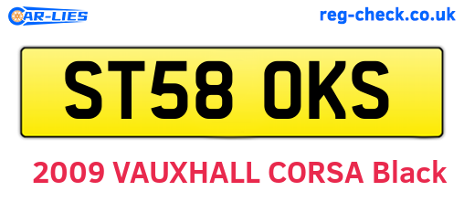 ST58OKS are the vehicle registration plates.