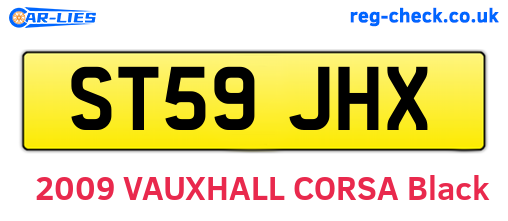 ST59JHX are the vehicle registration plates.