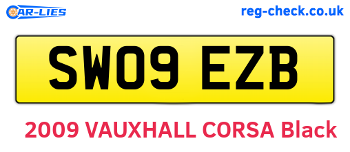 SW09EZB are the vehicle registration plates.
