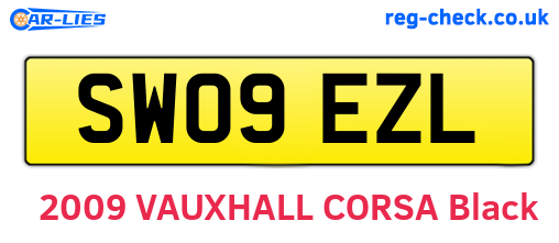 SW09EZL are the vehicle registration plates.