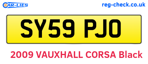 SY59PJO are the vehicle registration plates.