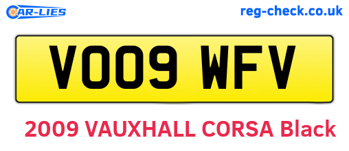 VO09WFV are the vehicle registration plates.