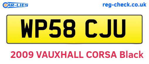 WP58CJU are the vehicle registration plates.