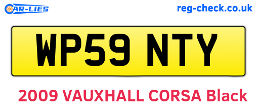 WP59NTY are the vehicle registration plates.