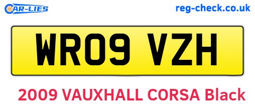 WR09VZH are the vehicle registration plates.