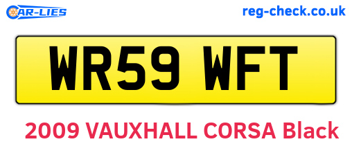 WR59WFT are the vehicle registration plates.