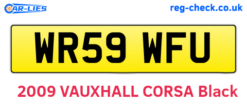 WR59WFU are the vehicle registration plates.