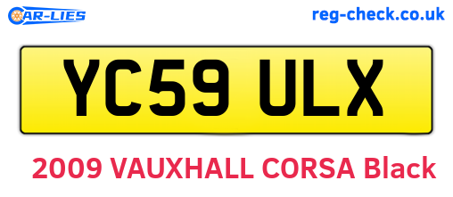 YC59ULX are the vehicle registration plates.