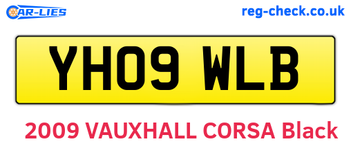 YH09WLB are the vehicle registration plates.