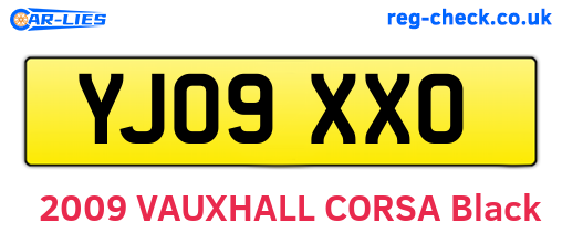 YJ09XXO are the vehicle registration plates.
