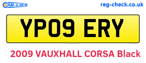 YP09ERY are the vehicle registration plates.