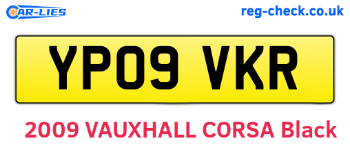 YP09VKR are the vehicle registration plates.