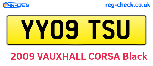 YY09TSU are the vehicle registration plates.
