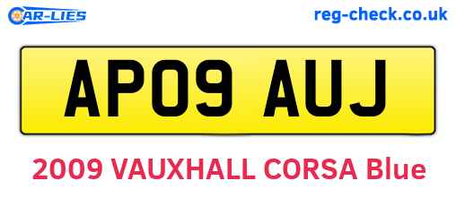 AP09AUJ are the vehicle registration plates.