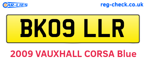 BK09LLR are the vehicle registration plates.