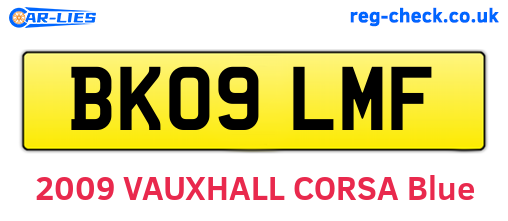 BK09LMF are the vehicle registration plates.