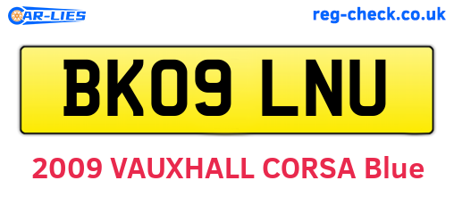 BK09LNU are the vehicle registration plates.