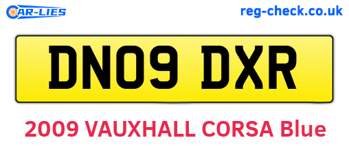 DN09DXR are the vehicle registration plates.