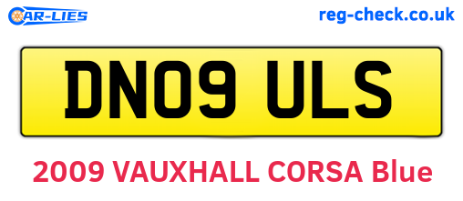 DN09ULS are the vehicle registration plates.