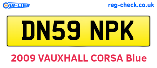DN59NPK are the vehicle registration plates.