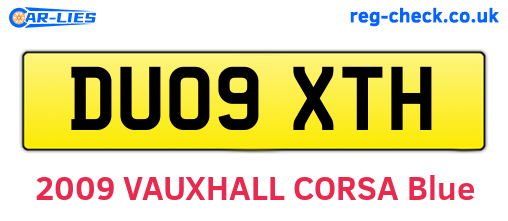 DU09XTH are the vehicle registration plates.