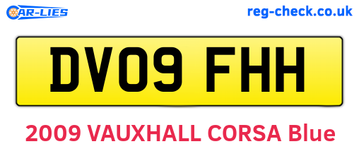 DV09FHH are the vehicle registration plates.
