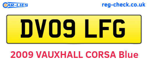 DV09LFG are the vehicle registration plates.