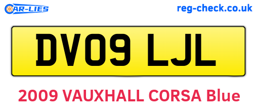 DV09LJL are the vehicle registration plates.