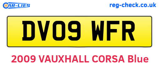 DV09WFR are the vehicle registration plates.