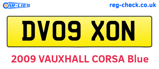 DV09XON are the vehicle registration plates.