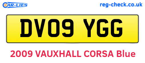 DV09YGG are the vehicle registration plates.