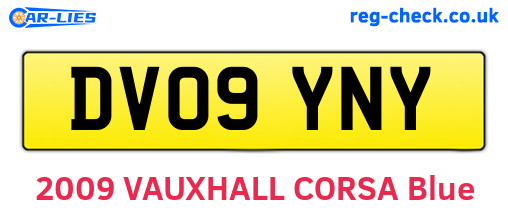 DV09YNY are the vehicle registration plates.