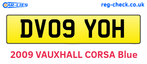 DV09YOH are the vehicle registration plates.